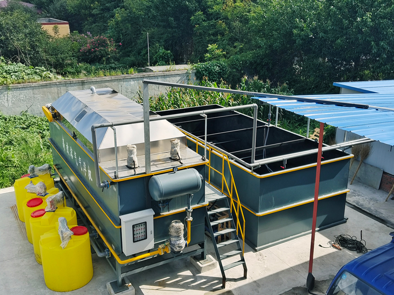 8月15日屠宰污水處理氣浮機(jī)+一體化工程案例