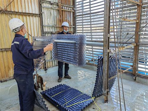 冷卻塔風筒和扶梯安裝方法示意圖(逆流冷卻塔風筒)